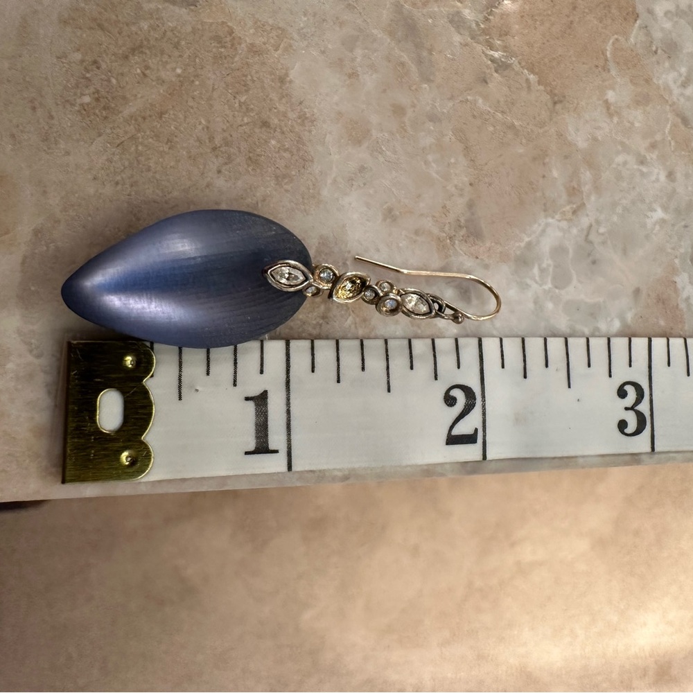 Alexis Bittar Lucite and Crystal Pendant Necklace - Periwinkle Blue/Light Purple - Picture 7 of 7